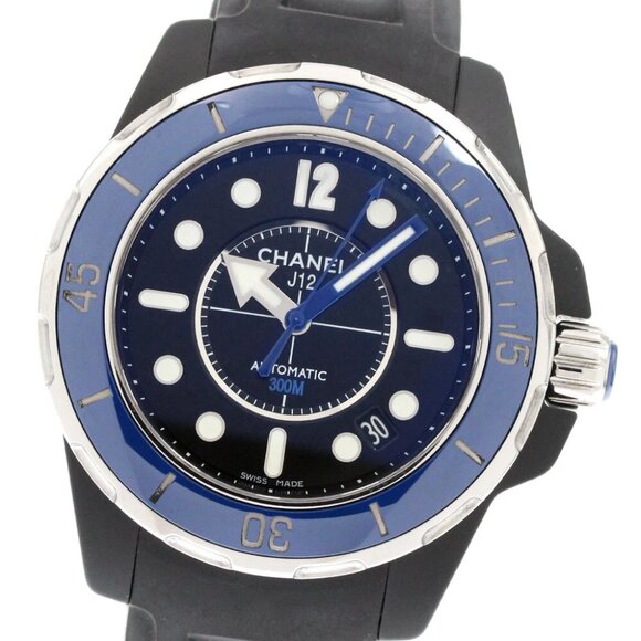 CHANEL J12 Marine 38 H2561 Date black Dial Automatic Men's Watch - Picture 1 of 6